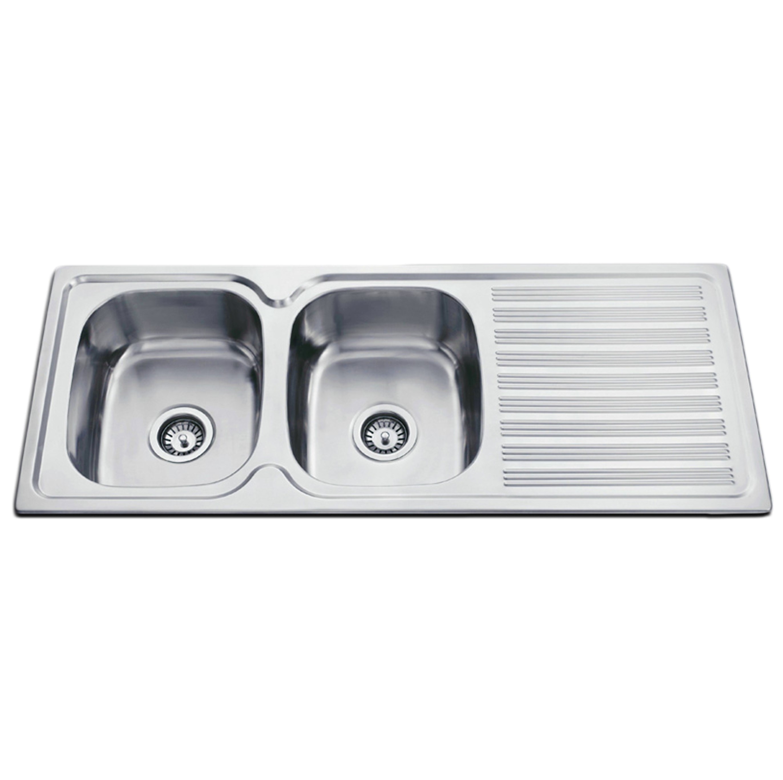 PN Double Bowl & Drainer 118cm PN1180